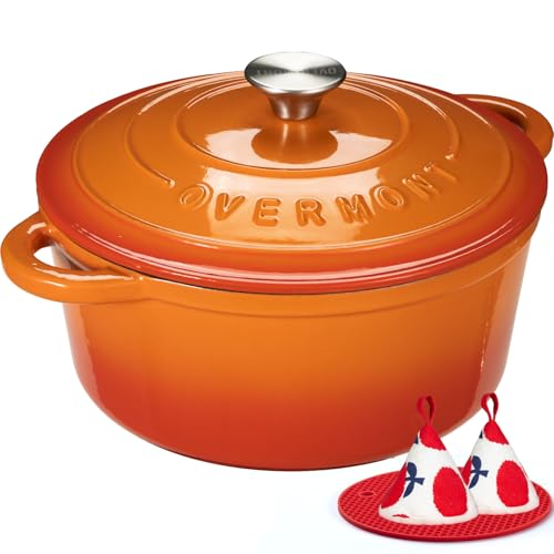 Enameled Cast Iron Dutch Oven (4.5 Quart / Pumpkin)