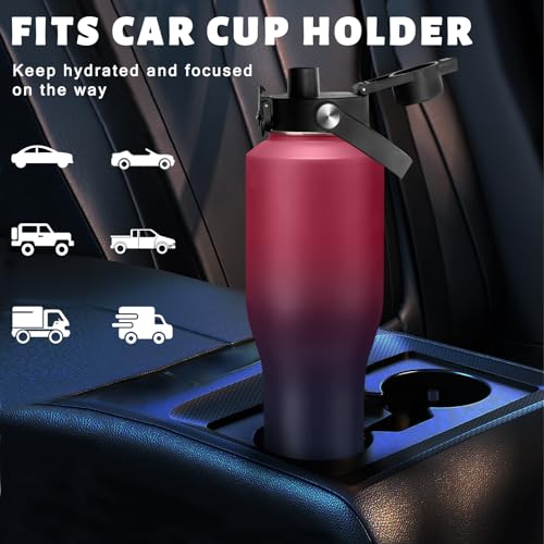 40 oz Insulated Water Bottle with Straw Lid & Pop (Gradient Claret / 40 Ounces)