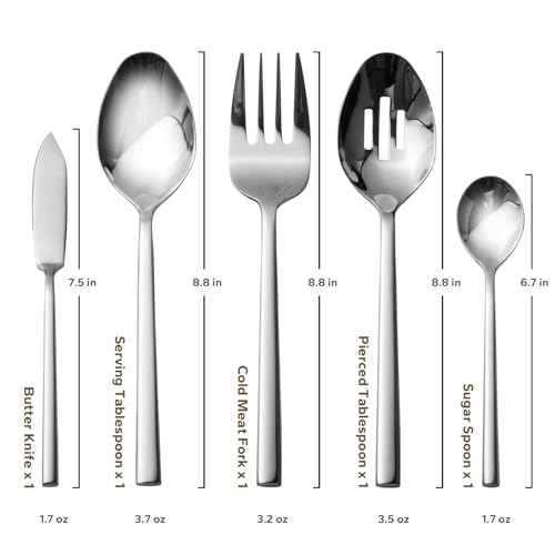Potter 65 Piece Forged Silverware Set (10 Count)