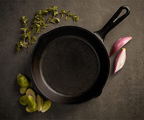 Pre Seasoned Cast Iron Skillet (8-Inch (1-Pack) / Black)