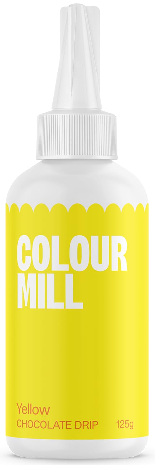 Colour Mill Chocolate Drip Easy-Melt Drizzle for Desserts, 125 Grams Yellow - Nestoria