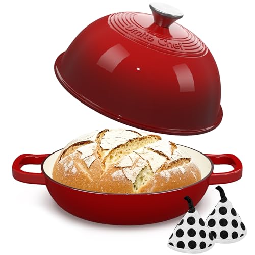 Enamelled Cast Iron Dutch Oven Pot (Red)