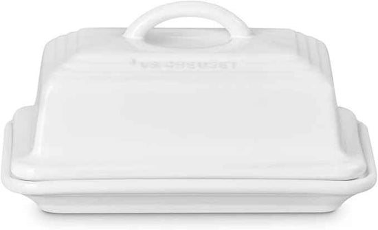 Le Creuset Stoneware European Butter Dish, White