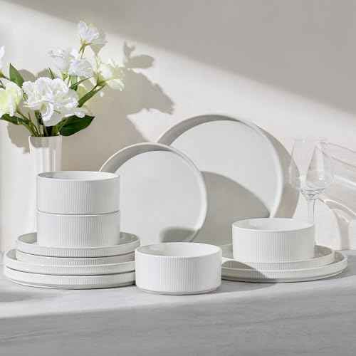12 Piece Plates and Bowls Sets
