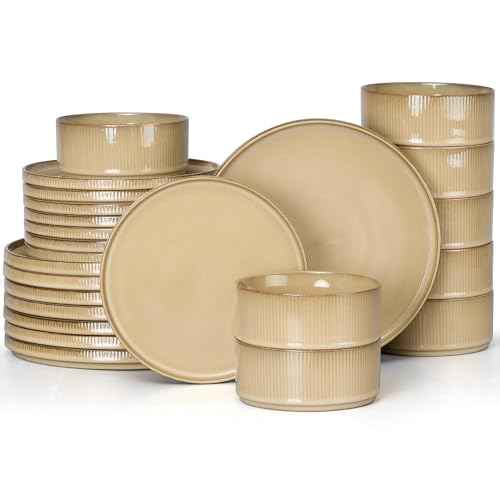24 Piece Stoneware Dinnerware Sets