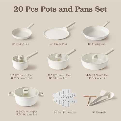 Ceramic Pots and Pans Set Nonstick