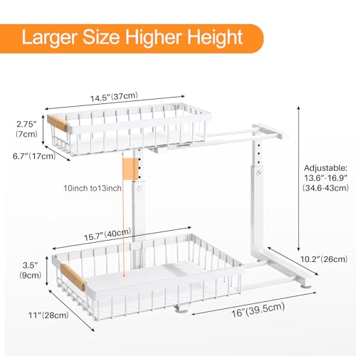 Under Sink Organizer (Large-2-Pack / White)