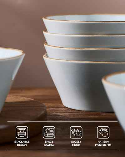 Saturn Stoneware Dishes Dinnerware Set for 8 (24 Count)