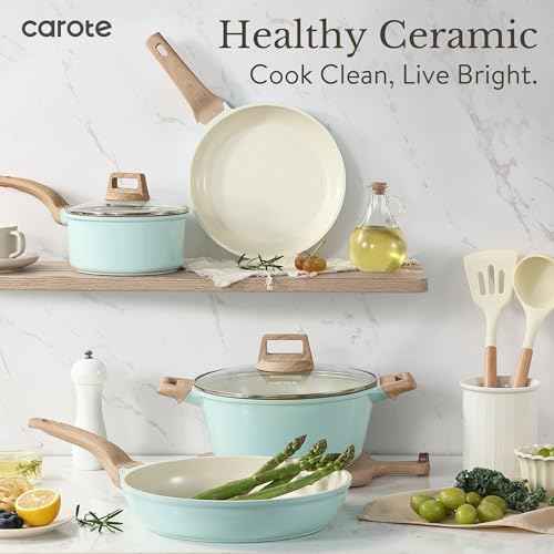 21pcs Ceramic Cookware Sets
