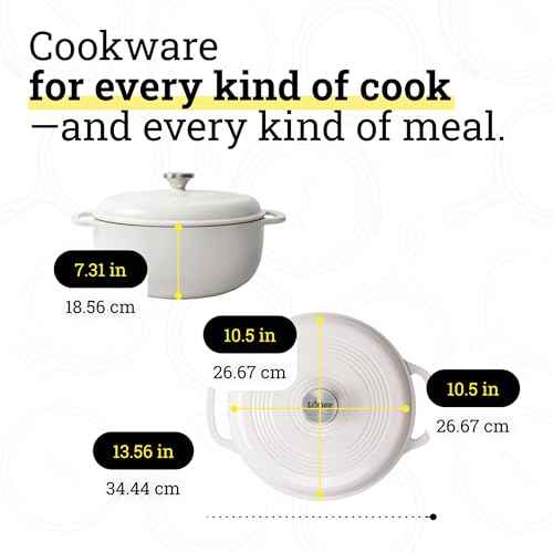 Essential Enamel Cast Iron Dutch Oven (Oyster White)