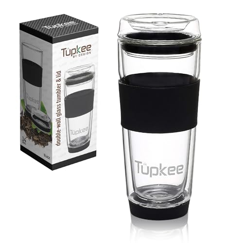 Double Wall Glass Tumbler (Black)