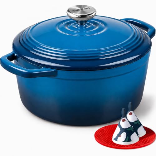 Enameled Cast Iron Dutch Oven (5.5 Quart / Midnight Blue)