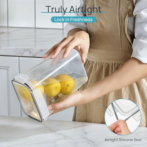 Airtight Food Storage Containers with Lids (Black)