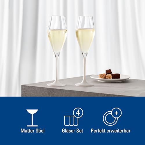 Manufacture Rock Blanc Champagne Flute Set (4 Count)