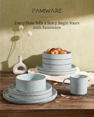 Stoneware Dishes Dinnerware Sets for 6 (18 Count)