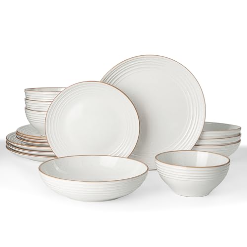 Jupiter Stoneware Dinnerware Sets with Pasta Bowls (16 Count)