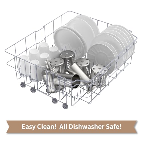 Stainless Steel Slicer Shredder Attachment for KitchenAid Stand Mixer (4 Blades)