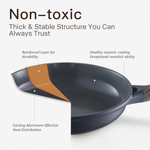 22 Piece Ceramic Cookware Set with Utensils