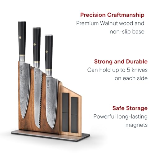 Magnetic Kitchen Knife Block Set