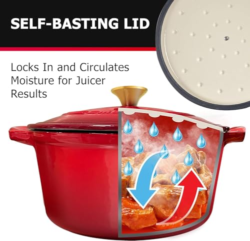 7.5 QT Enameled Cast Iron Dutch Oven