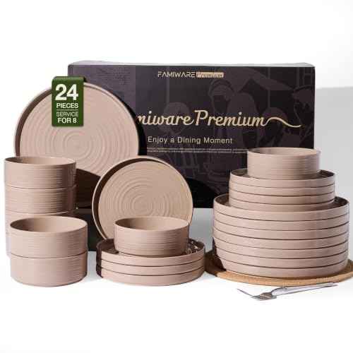 Stoneware Dinnerware Sets (24 Count)