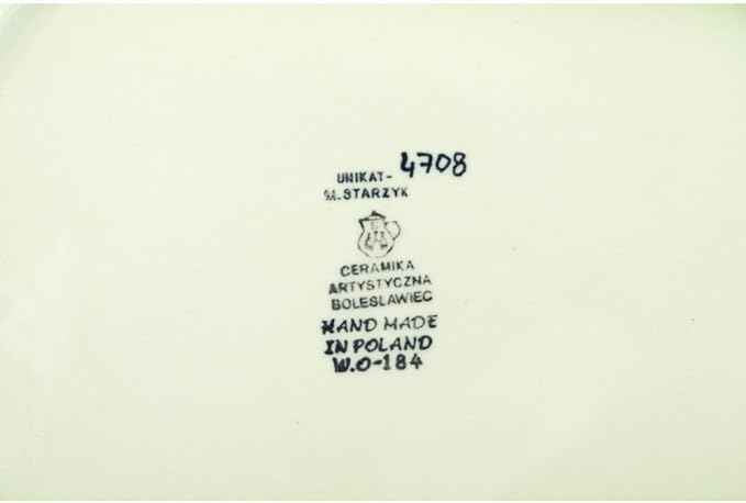 Polmedia Polish Pottery Round Baker with Handles 10-inch UNIKAT - Autumn Bunch Pattern Handmade in Boleslawiec Poland by Ceramika Artystyczna + Certificate of Authenticity