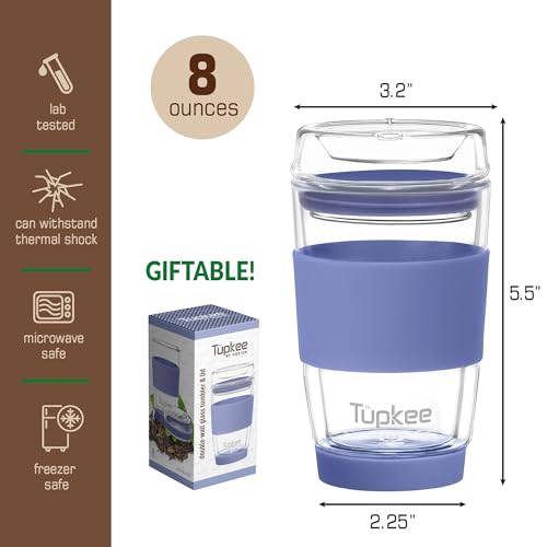 Double Wall Glass Tumbler (Jacaranda)