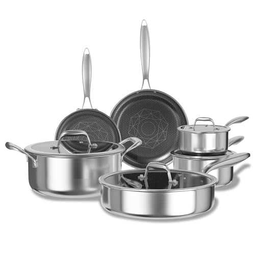 10pcs Pots and Pans Set Non Stick (5 Count)