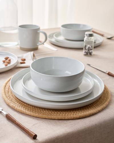 Milkyway 16 Piece Dinnerware Set with Mugs (Light Gray / Service for 4 (Include Mugs))