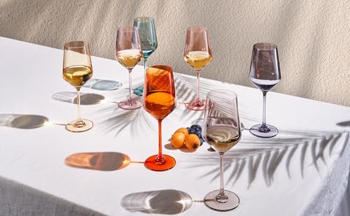 Colored Wine Glass Set (6 Count)
