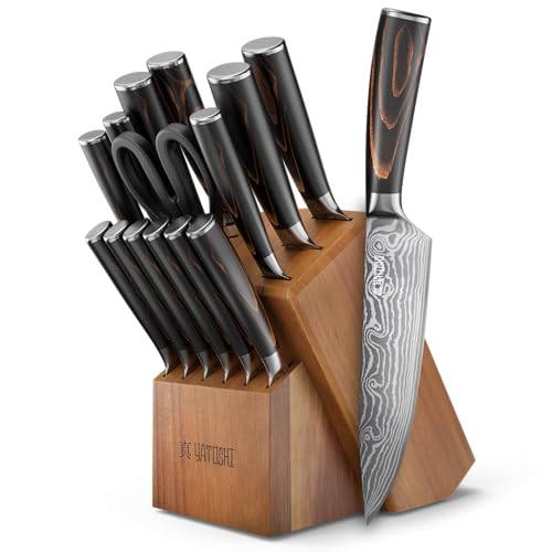 Yatoshi Professional Kitchen Knife Set (15 Count)