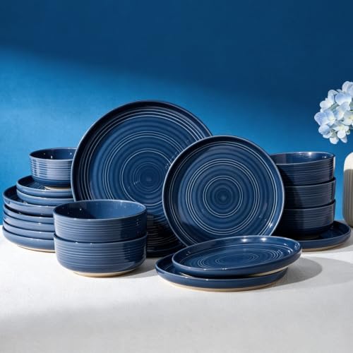 Ceramic Dinnerware Set for 6 (Abyssal Blue)