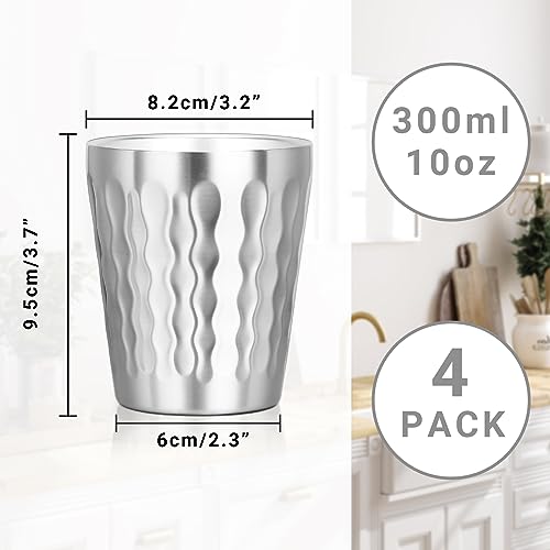 Stainless Cups (fire diamond-patterned / 10oz,4pcs)