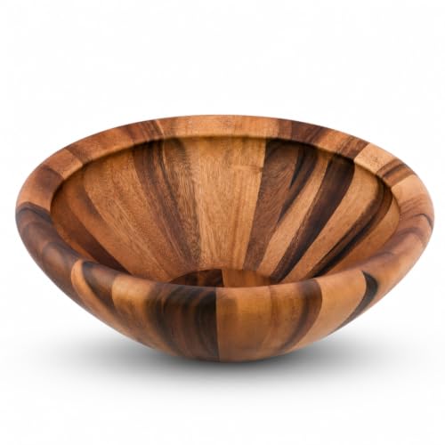 Acacia Wood Salad Bowl (6" Tall x 16" Diameter)