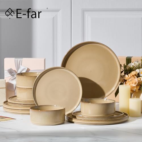 24 Piece Stoneware Dinnerware Sets