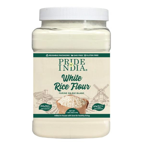 PACK of 6 White Rice Flour 1 lbs (96 Ounce)