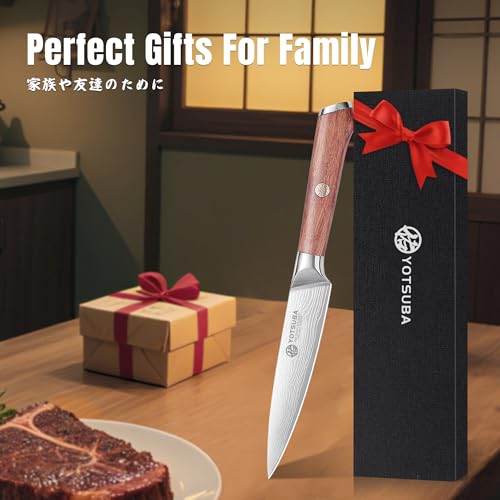 5 Inch Japanese Utility Knife with Full Tang Rosewood Handle