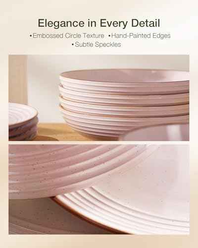 Jupiter Plates and Bowls Sets with Rim (12 Count)