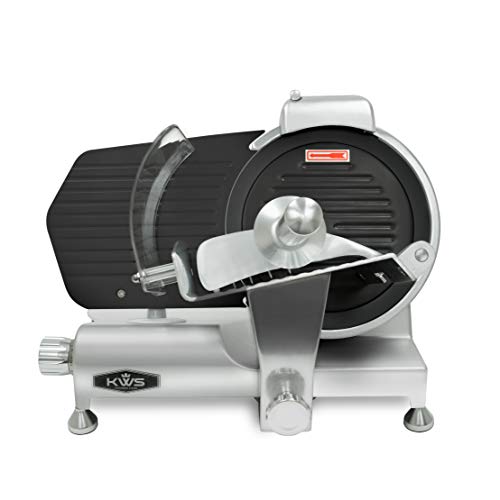 MS 10ET 320W Electric Meat Slicer 10 (Matte Silver Black)