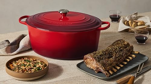 Enameled Cast Iron Oval Dutch Oven