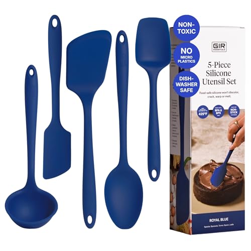 5 Piece Silicone Kitchen Utensils Set (Royal Blue / 5 - Piece Set)