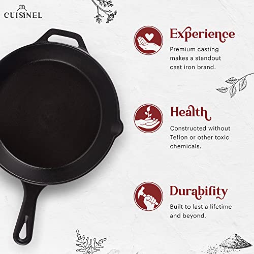 Cast Iron Skillet + Grill Press + Scraper Set (Skillet + Grill Press / 10")
