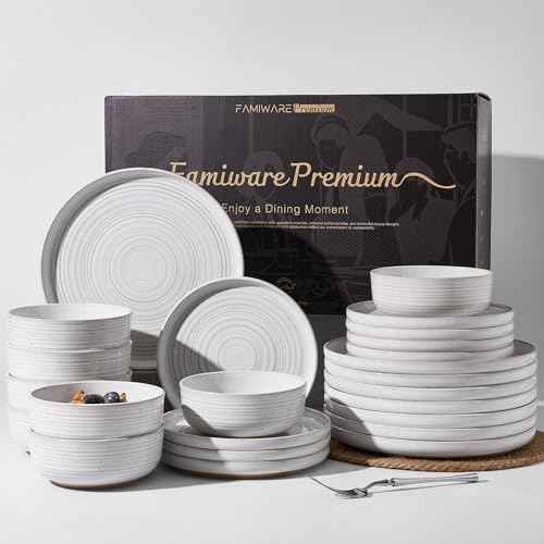 Stoneware Dinnerware Sets for 8 (24 Count)