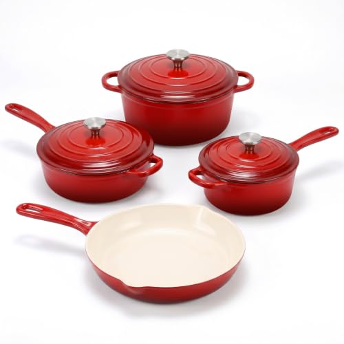 Nonstick Enameled Cast Iron Cookware Set