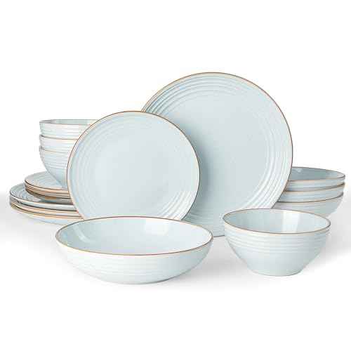 Jupiter Stoneware Dinnerware Sets with Pasta Bowls (16 Count)