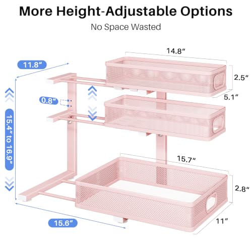 Under Sink Organizer (1-Pack / Pink)