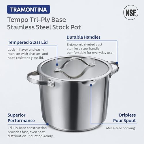 Tempo Tri Ply Base Stainless Steel 8