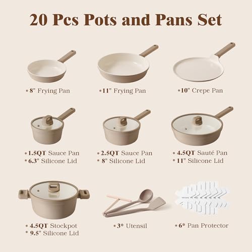 Ceramic Pots and Pans Set Nonstick