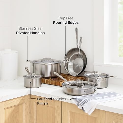 D5® Stainless Steel Core 10 Piece Cookware Set (10 Count)