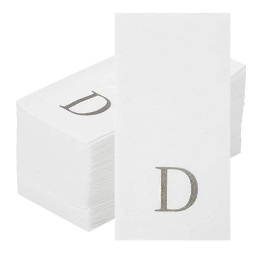 Silver D White Linen Feel Guest Towel Napkin (2000 Count)
